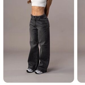 FITJEANS Charcoal Wide Leg Jeans